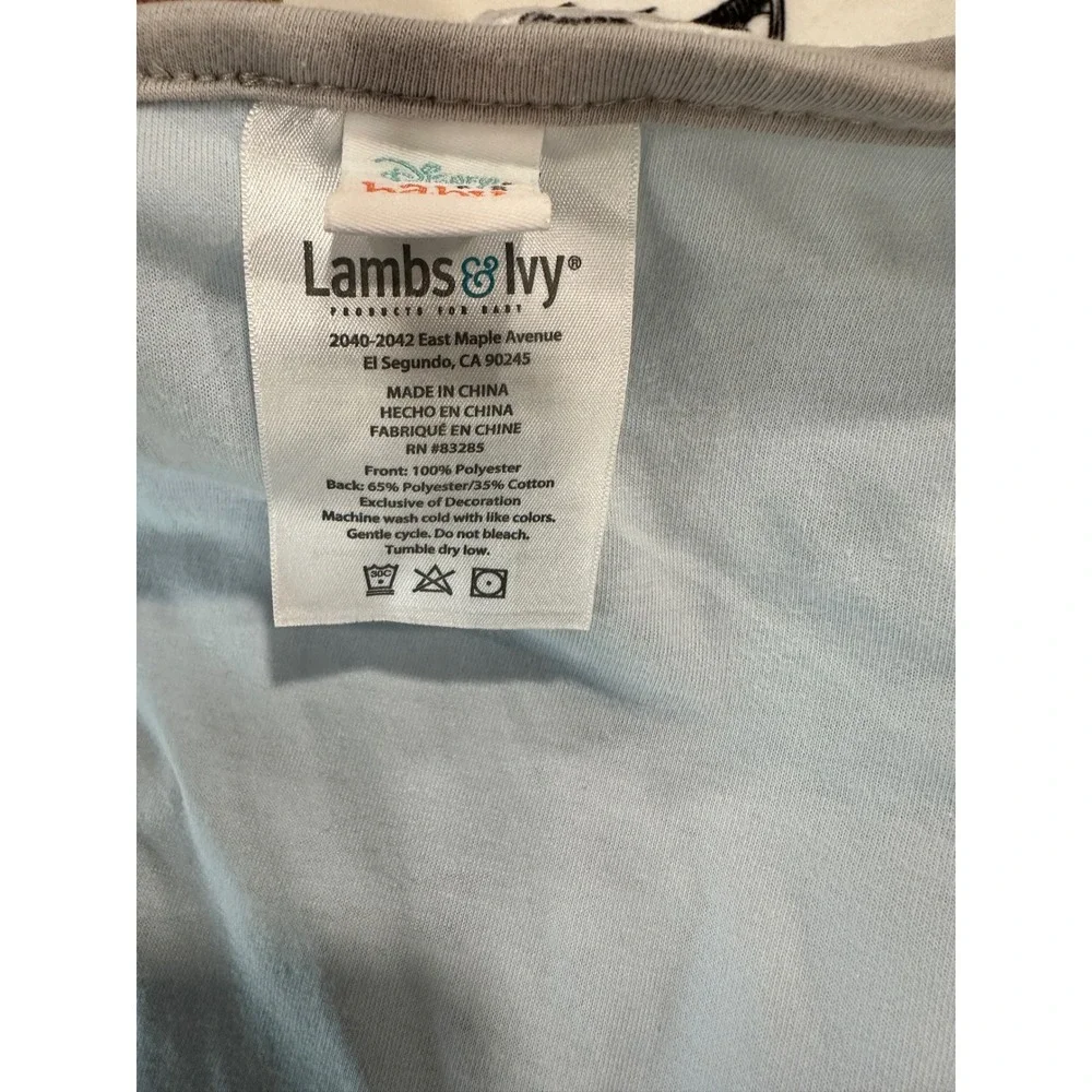 Lambs & Ivy Disney Baby Mickey Mouse Blue White Sketch Plush Nursery Blanket